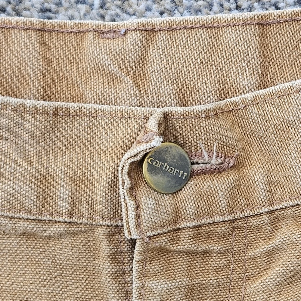 Carhartt B11-BRN Canvas Carpenter Pants Workwear Loose Original Fit Mens 31x32